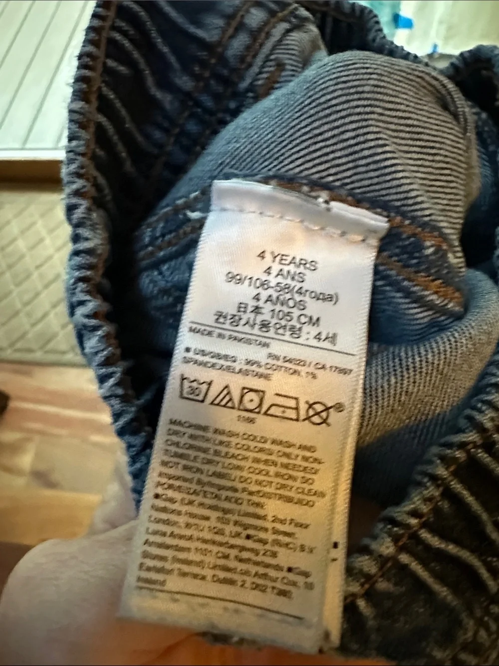 GAP Easy Taper Straight Jeans in Indigo Blue 4T